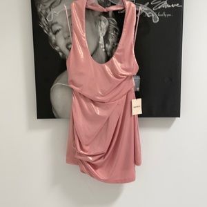 Superdown pink shimmer romper size xs NWT